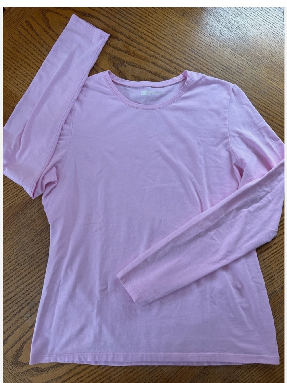Y2K Women’s Vintage GAP STRETCH Long-Sleeve Crewneck T-Shirt - Pink Large